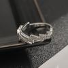 Anillo Relámpago para Hombre, Diseño Nicho, Anillo Único y Versátil, Ajustable, Diseño Nicho, Joyería de Moda