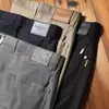 Novidade primavera e verão 2024 textura modal macia e confortável jeans fino cinco bolsos calça casual reta masculina