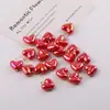 Contas coloridas de acrílico com pingentes em formato de coração, perfeitas para artesanato DIY, brincos feitos à mão, chaveiros e outros acessórios decorativos