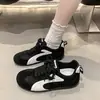Zapatillas deportivas amarillas de mujer estilo racing, nuevo modelo otoño 2026, versátiles y populares, zapatillas retro ligeras de suela blanda