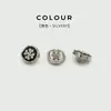 Botões Pequenos de Metal Exquisitos com Studs de Óleo em Formato Especial, Botões para Camisa Cardigã, Saias de Casaco, Botões Costurados à Mão, Botões Assimétricos