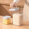 Frasco Hermético de Presión para Cocina para Granos, Caja de Almacenamiento de Grado Alimenticio, Contenedor de Plástico a Prueba de Humedad para Snacks y Especias