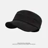 Gorra de repartidor estilo retro británico para mujer en otoño e invierno, estilo nuevo, sombrero octogonal de gamuza plisada que estiliza el rostro, gorra de pintor pequeña y moderna