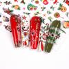Pegatinas para Uñas de Navidad al por Mayor ins Caliente Papá Noel Copo de Nieve Calcetines de Regalo Pegatinas para Uñas de Dibujos Animados