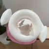 Boia Inflável com Protetor Solar, Boia de Assento de Cisne para Bebê, Boia de Assento Infantil Antiviro, Boia Flutuante Espessada com Assento entre as Pernas