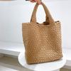 2026 Moda Retro Tejida a Mano de Celebridad de Internet Coreana Bolso Tote de Gran Capacidad Bolso de Mano Bolso de Hombro Set Moderno