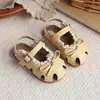 Sandalias Romanas Huecas con Cordones Dulces de Encaje Estilo Francés para Niñas 2026 Verano Nuevos Zapatos de Princesa Zapatos de Playa