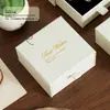 Atacado do fabricante caixa de embalagem de joias branca de algodão retrátil, caixa de anel, caixa de embalagem de joias para brincos e pulseiras