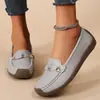 Sapatos femininos plus size transfronteiriços novos sapatos de feijão de sola macia sapatos baixos casuais femininos leves slip-on sapatos de mãe