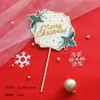 Inserto de Tarjeta de Papel Navideño, Inserto de Tarjeta de Feliz Navidad de Paja, Insertos de Árbol de Navidad, Insertos de Tarjeta de Papel para Decoración de Repostería
