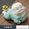 Adornos para Coche de Buda Maitreya de la Suerte Oficina de Entrada Sala de Estar Decoración Cerámica Lindos Monjes Pequeños Manualidades