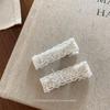 Corea del Sur Ins Super Fairy - Pinza para el pelo con encaje blanco y flores de pico de pato, pinza para el flequillo, pinza lateral, accesorios para el cabello para mujer