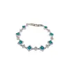 Fang Li Zhui Xing! Pulseira Redonda de Rombos de Zircônia Estilo Ins Francês Trabalho Pesado Pulseira de Mão Leve Luxo Sensação de Alto Padrão Joia de Mão Feminina