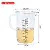 Tetera taza medidora doble escala para PC taza medidora engrosada acrílico transparente/200ml/5000ml suministros para tienda de té de leche