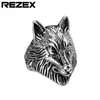 R0614-NK02 joias de comércio exterior atacado personalidade retrô dominador super legal cabeça de lobo anel masculino de aço titânio