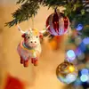 2023 Nuevo de Amazon Decoraciones Navideñas de Color Acrílico de Hella y Vaca Linda Vaca de Dibujos Animados Colgante para Coche