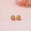 Cuentas Redondas Espaciadoras de Flor de Margarita Fu con Aceite Goteado de Oro de 18 Quilates para Pulsera DIY, Collar, Joyería Tejida a Mano con Cuentas Redondas en stock