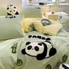 Ins bordado de toalha de desenho animado conjunto de cama classe A de quatro peças capa de edredom de algodão lavado conjunto de três peças para cama de dormitório estudantil