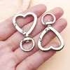 Llavero de Resorte con Forma de Corazón de Melocotón de Aleación Galvanizada Colgante DIY Hebilla de Perro Colgante Decorativo para Bolso Accesorios de Joyería