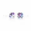 Brincos de Liga de Titânio F136 Trevo de Quatro Folhas Zircônia 5A Super Brilhantes Trevo da Sorte Studs para Orelha Studs para Lábio Joias para Piercing Corporal