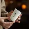 Dinastia Tang e Song Jade Argila Porcelana Branca Manuscrito Paz e Alegria Cerâmica Copo de Cola Xícara de Chá Doméstica Caneca Grande de Mão