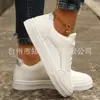 Zapatos Planos Blancos Tallas Grandes Transfronterizos Nuevos Zapatos de Tabla Casuales para Mujer Explosiones Zapatos Planos Blancos para Primavera 2024