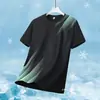 2026 Verão Novo Manga Curta Masculina Fina Seda de Gelo Respirável Esportiva Casual Moda Versátil Secagem Rápida Camiseta