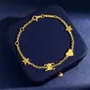 Pulsera dorada Celi estilo coreano para mujer, Arco del Triunfo, accesorios dulces y frescos de estrella y corazón, venta al por mayor de joyería