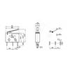 Interruptor de Mouse Tipo Quadrado Microinterruptor Botão Momentâneo Pino Reto de Três Pinos Plugue Reto Reset Ms-014 Fivela Interna Cabo Estendido 55mm