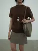 Mmc Tejido de Manga Corta para Mujer 13 Líneas Otoño Nuevo Estilo Coreano Tejido de Lana de Gama Alta Camisa Básica de Cuello Semitortuga