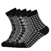 Calcetines de rizo coreanos de invierno en caña de punto grueso lindo estilo étnico retro cálidos gruesos calcetines para mujer de lana de tracción para mujer
