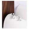 Brincos Davia de Prata Esterlina S925 Simples de Floco de Neve com Diamante Moda Vento Frio Joker 2022 Nova Joia de Orelha