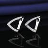 Personalidade da moda europeia e americana triângulo simples diamante completo brincos simples mulheres fabricantes transfronteiriços spot atacado orelha jóias