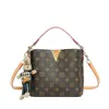 Envío Gratis Transfronterizo Estilo Coreano Retro Bolso de Mano Nuevo para Mujer Bolso Cubo Estampado de Mediana Edad Bolso Cruzado de Lujo Ligero