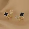 Aretes Nuevos Populares Estilo Coreano de Cuentas de la Fortuna, Tachuelas Versátiles Simples y Elegantes, Joyería para Orejas Mismo Estilo de Transmisión en Vivo al por Mayor