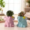 Poppy Producto Nuevo Transfronterizo Maceta de Elefante Tarro de Almacenamiento Molde de Silicona Jarrón de Elefante DIY Taza para Velas Molde de Yeso