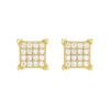 Estilo japonês e coreano diamante quadrado brincos s925 corpo inteiro prata esterlina luz de luxo moda comutador todos- brincos para as mulheres atacado
