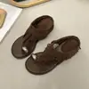 Pantuflas Retro de Cuña sin Cierre para Mujer, Nuevo Estilo Verano 2026 con Borlas, Adecuadas para Combinar con Vestidos, Estilo Vacacional, Sandalias Casuales de Playa