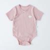 Ropa de Abrigo de Verano Delgada de Manga Corta para Bebé, Tipo a, Ropa Corporal sin Huesos, Correa de Doble Protección Abdominal para Bebé, Ropa de Conejo Triangular