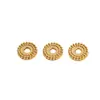 Relleno de Oro de 14K Color Duradero Cuentas Espaciadoras Ruedas Dentadas Cóncavas Espaciadores Pulsera Collar DIY Cuentas Hechas a Mano