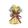 Set navideño colgante de campana plástico dorado campana decoraciones para árbol de Navidad suministros para diseño de festividades al por mayor