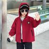 Chaqueta Roja para Niños Primavera y Otoño Nueva Ropa de Otoño para Niños Deportiva Cálida y Transpirable con Capucha Cortavientos No se Deforma Fácilmente Secado Rápido