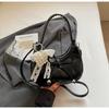 Bolsa de Mão Nova Moda 2025 para Mulheres, Bolsa de Ombro Simples com Laço de Nicho, Bolsa Transversal