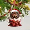 Decoración de perro taza dulce transfronteriza colgante decoración interior colgante divertida acrílico colgante decoraciones de Navidad