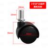 Ruedas de fábrica 1 pulgada 1.5 pulgadas 2 pulgadas ruedas de tornillo para muebles ruedas de plástico PP estante rueda universal móvil