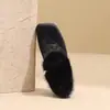 Moda Nova de Inverno Estilo Ballet Bico Quadrado Sapatos de Algodão para Mulheres Forrados com Lã para Heattech e Versáteis para Usar por Cima Calçados Deslizantes Preguiçosos de Pelo