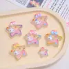 Gatinho Estrela Garrafa de Deriva Desenho Animado Fofo DIY Cola de Creme Resina Pequenos Acessórios Buraco para Joia Fivela de Sapato Pacote de Material