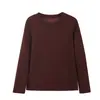 Top interior de velour de Lyocell con cuello mao pequeño para mujer, ropa interior de otoño e invierno, cepillado por ambos lados, corte ajustado, versátil, engrosado, top cálido