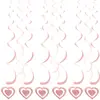 Decoraciones Colgantes Espirales de PVC con Forma de Corazón para el Día de San Valentín Transfronterizo Banners Colgantes y Decoraciones de Guirnaldas para Fiesta de Cumpleaños de Mascotas Directo del Fabricante