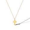 Factory Outlet Nova Moda Europeia e Americana Titanium Steel Cross Collection Ouro banhado a ouro não desbotado em Advanced Clavicle Chain Mulheres